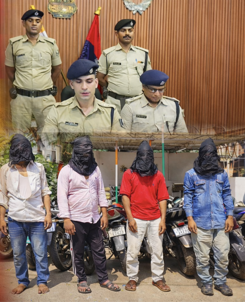 पटना में बाइक चोर गिरोह का पर्दाफाश, सरगना समेत 4 दबोचे